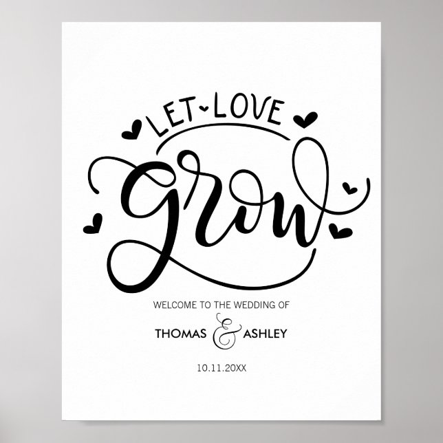 Willkommen bei der Hochzeit von - Gelassen Liebe w Poster (Vorne)
