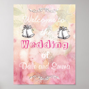 Willkommen bei der Hochzeit von Poster (Namen hinz