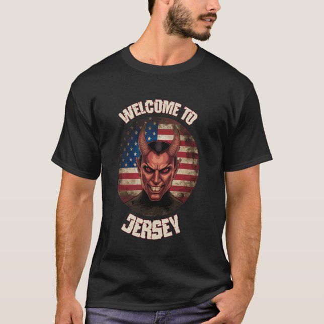 Willkommen bei der Jersey Devil-Kryptidenfolklore T-Shirt (Vorderseite)