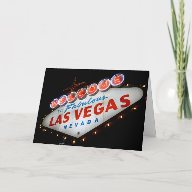 Willkommen bei der Las Vegas Grußkarte Karte (Vorderseite)