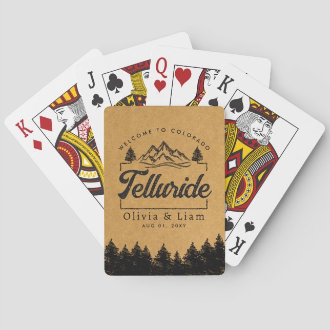 Willkommen bei der Minimalistischen Hochzeit von T Spielkarten (Rückseite)