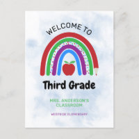 Willkommen bei der Niedlichen Rainbow Postcard der