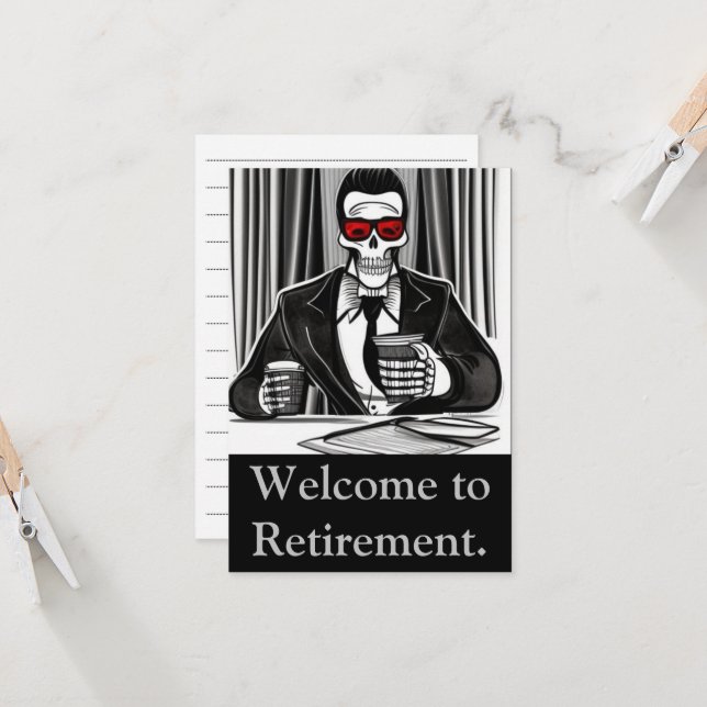 Willkommen bei der Rentenkarte, der lustigen Rente (Vorderseite/Rückseite Beispiel)