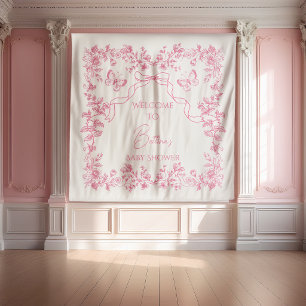 Willkommen bei der Toile de Jouy Schmetterlinge-Ba Wandteppich
