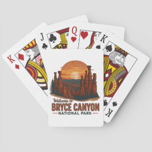 Willkommen bei Embroidery Bryce Canyon National US Spielkarten