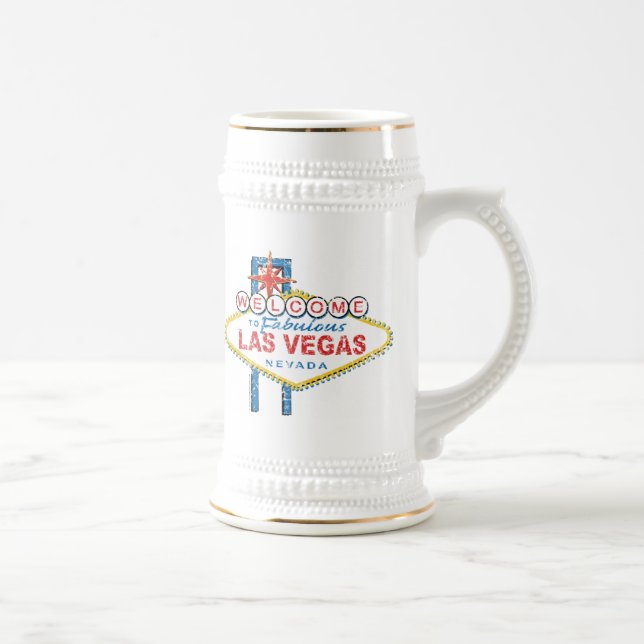 Willkommen bei Fabulous Las Vegas Bierglas (Rechts)