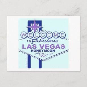 Willkommen bei Fabulous Las Vegas Honeymoon Postkarte