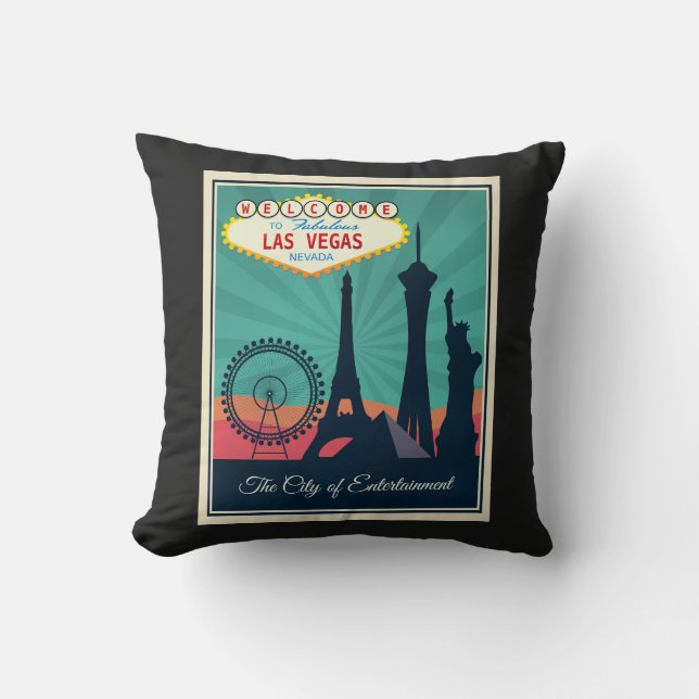 Willkommen bei Fabulous Las Vegas Kissen (Vorderseite)