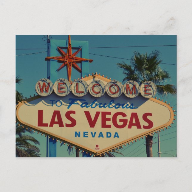 Willkommen bei Fabulous Las Vegas Nevada Postkarte (Vorderseite)