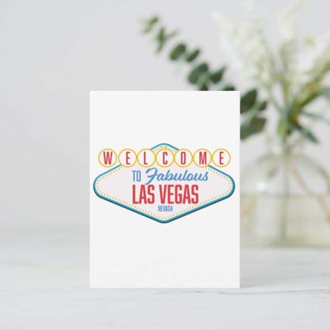 Willkommen bei Fabulous las vegas Postkarte (Stehend Vorderseite)