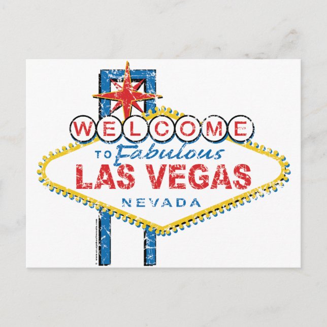 Willkommen bei Fabulous Las Vegas Postkarte (Vorderseite)