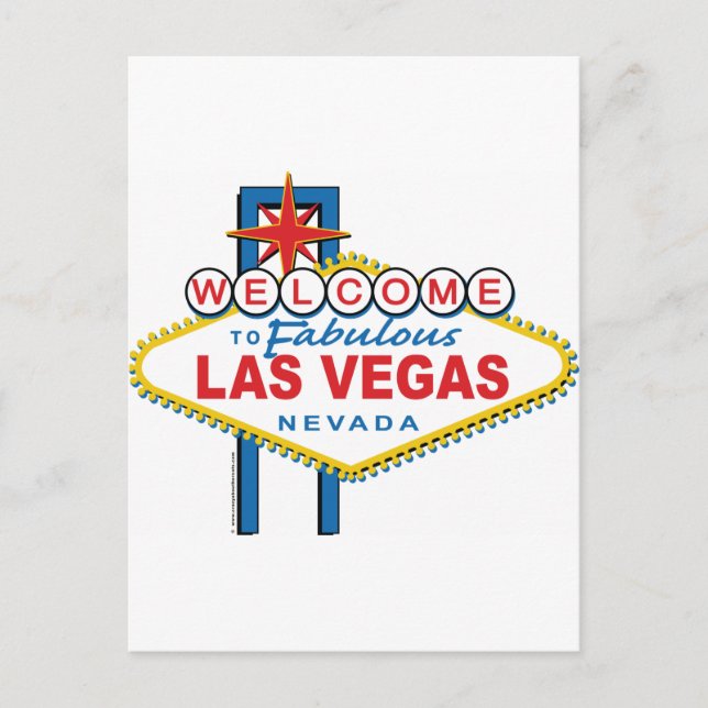 Willkommen bei Fabulous Las Vegas Postkarte (Vorderseite)