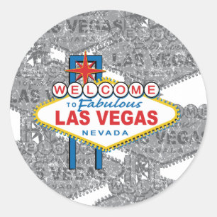 Willkommen bei Fabulous Las Vegas Runder Aufkleber