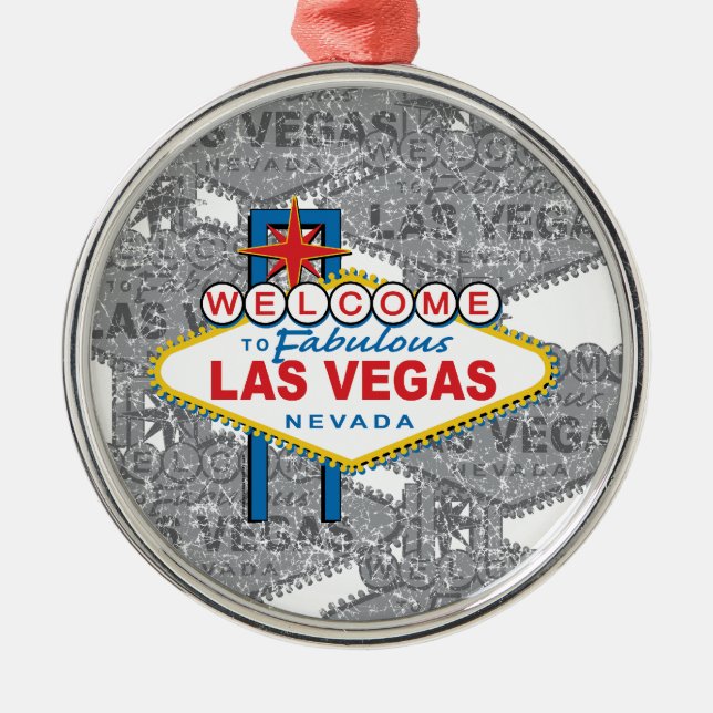 Willkommen bei Fabulous Las Vegas Silbernes Ornament (Vorne)