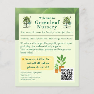 Willkommen bei Greenleaf Nursery Branding Flyer