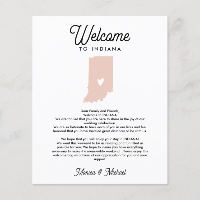 Willkommen bei INDIANA Letter & Itinerary JEDE FAR (Vorderseite)