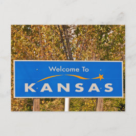 Willkommen bei Kansas Sign - Staat Signs Postkarte