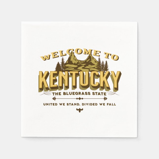 Willkommen bei Kentucky Serviette (Vorderseite)
