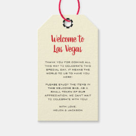 Willkommen bei Las Vegas Black Cream Wedding Geschenkanhänger