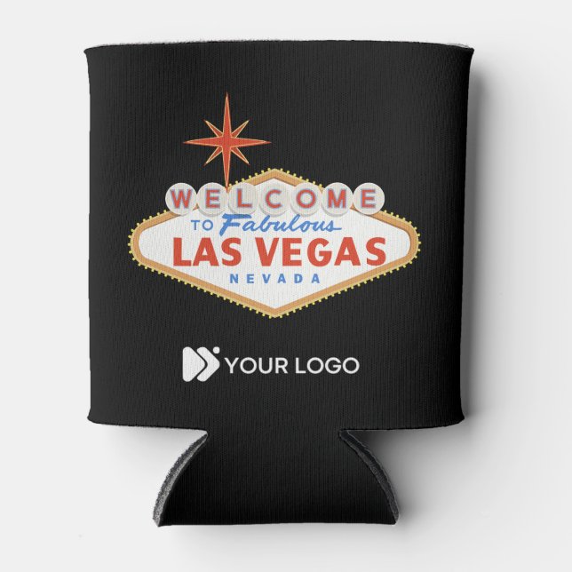 Willkommen bei Las Vegas Custom Logo Can Cooler Dosenkühler (Vorderseite)
