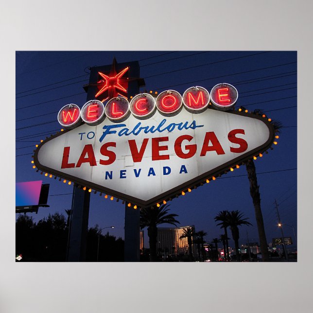 Willkommen bei Las Vegas Nevada Poster Print (Vorne)
