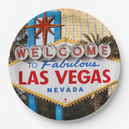 Willkommen bei Las Vegas Paper & Party Tellern Pappteller