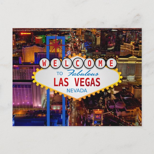 Willkommen bei LAS VEGAS Reise Postkarte (Vorderseite)