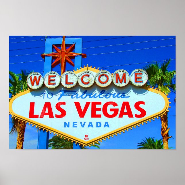 Willkommen bei Las Vegas Sign Print / Poster (Vorne)