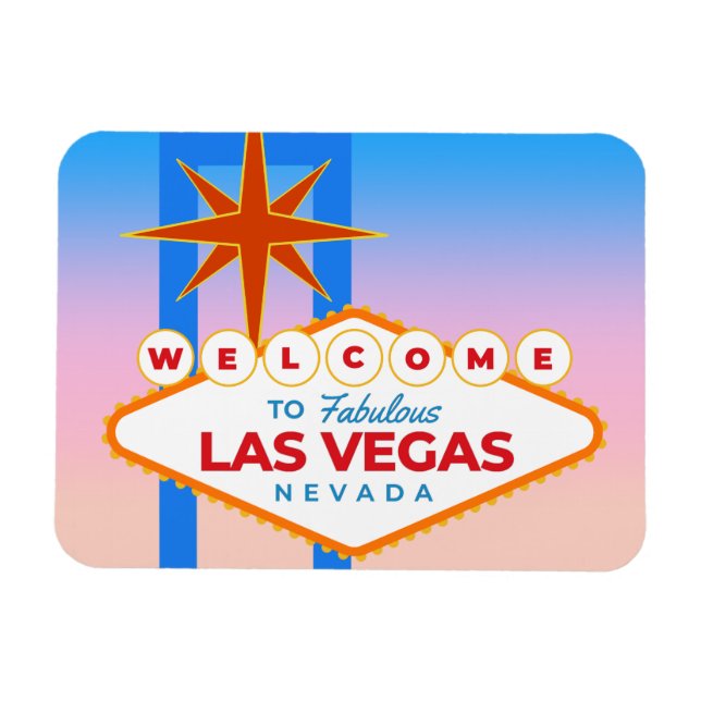 Willkommen bei Las Vegas Sunset Magnet (Horizontal)