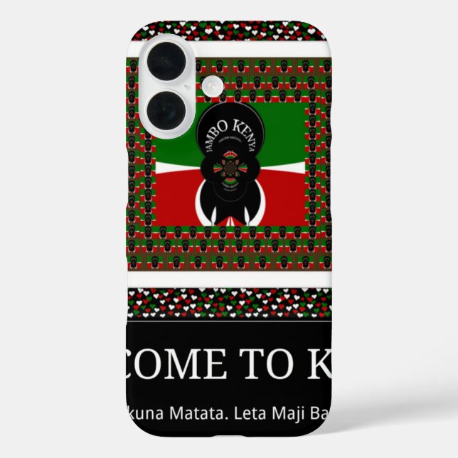 Willkommen bei Magical Kenya: Hakuna Matata iPhone 16 Hülle (Rückseite)