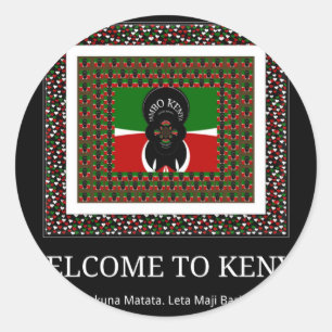 Willkommen bei Magical Kenya: Hakuna Matata Runder Aufkleber