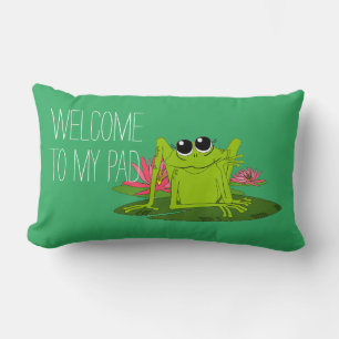 Willkommen bei meinem Pad Frog Lilypad Akzent Kiss Lendenkissen