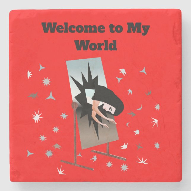 Willkommen bei meinem World Stone Untersetzer (Vorderseite)