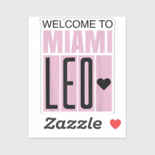 Willkommen bei Miami Leo 10 - GOAT Aufkleber