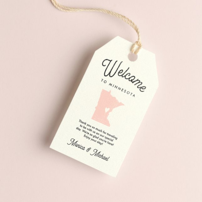 Willkommen bei MINNESOTA Wedding JEDE FARBE!! Geschenkanhänger (Von Creator hochgeladen)