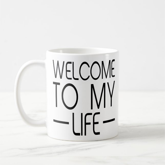Willkommen bei My Life - Simple Plan Lyric Music G Kaffeetasse (Links)