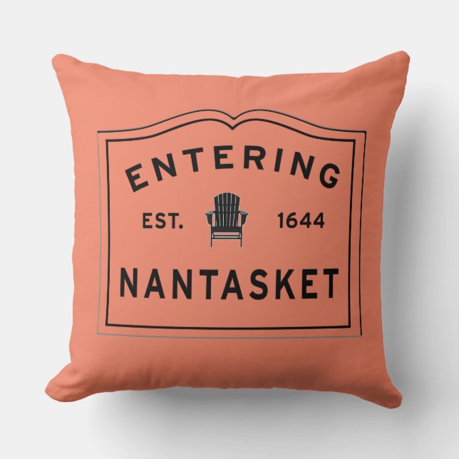 Willkommen bei Nantasket Outdoor Pillow Kissen (Vorderseite)