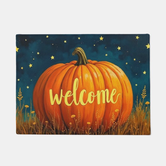 Willkommen bei Pumpkin Fußmatte (Vorderseite)