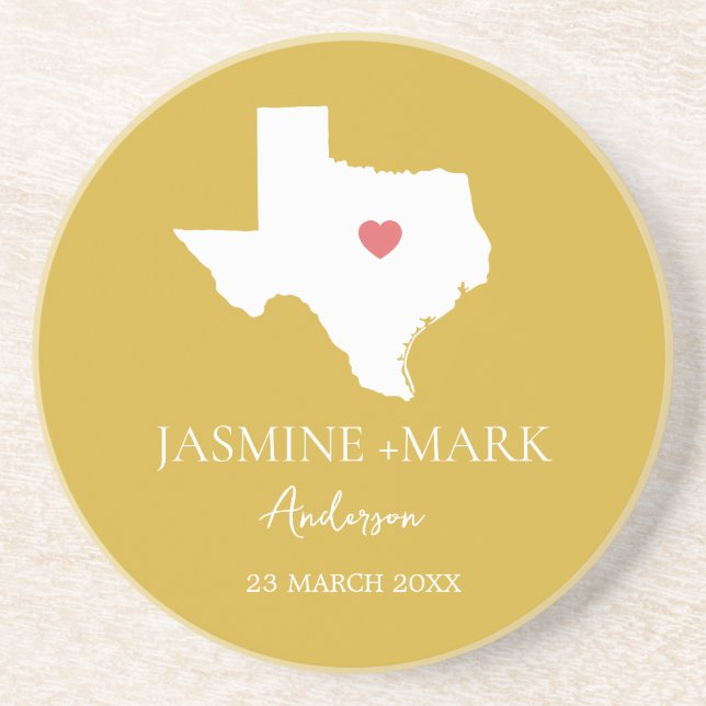 Willkommen bei Texas Wedding Party Custom Getränkeuntersetzer (Vorne)