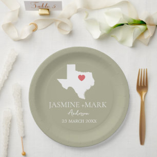 Willkommen bei Texas Wedding Party Custom Pappteller
