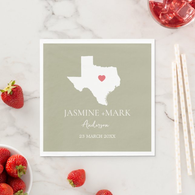 Willkommen bei Texas Wedding Party Custom Serviette (Beispiel)