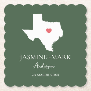 Willkommen bei Texas Wedding Party Custom Untersetzer