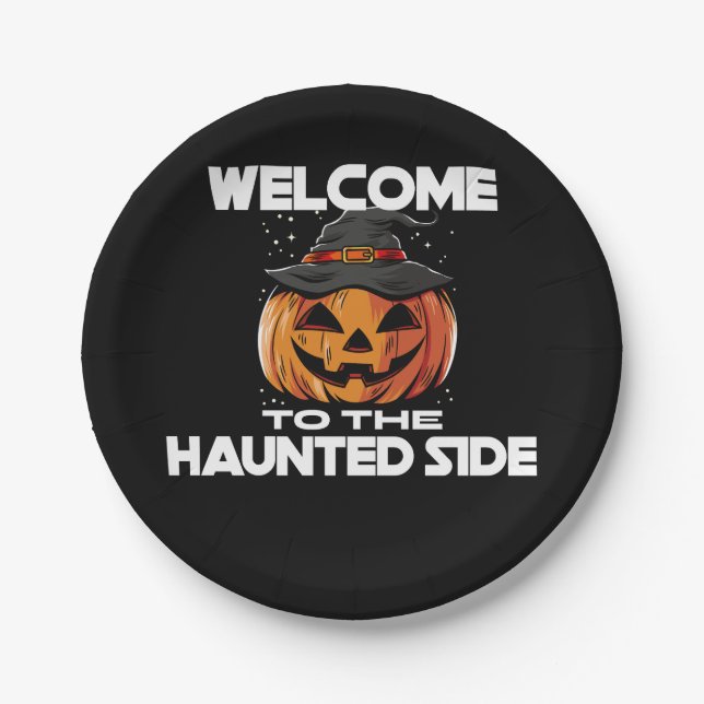 Willkommen bei The Haunted Side Papierplatten Pappteller (Vorderseite)