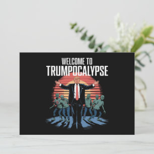 Willkommen bei Trump-ocalypse Funny Trump Hallowee Einladung