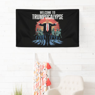 Willkommen bei Trump-ocalypse Lustiger Trump Hallo Banner
