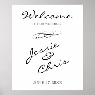 Willkommen bei unserem Hochzeitszeichen Poster