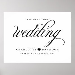 Willkommen bei unserem Hochzeitszeichen Poster