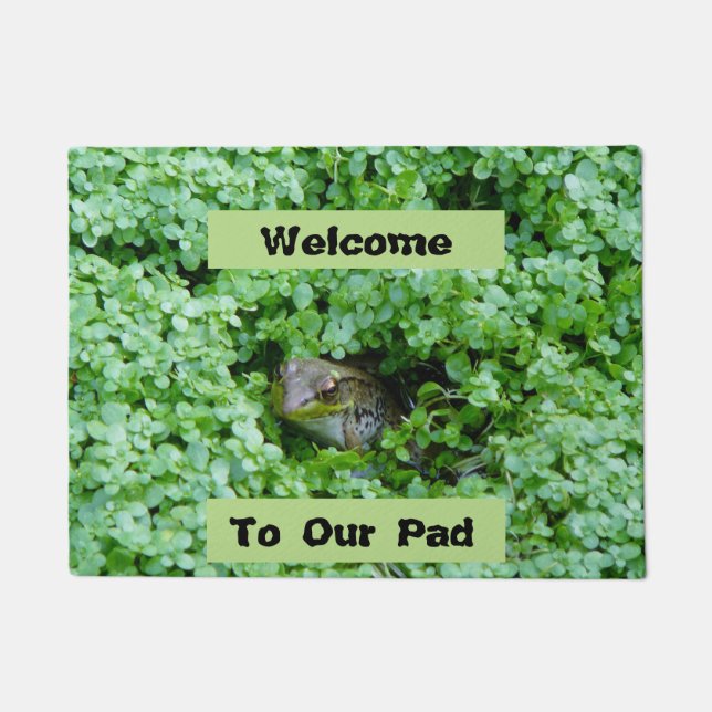 Willkommen bei unserem Pad Green Frog Doormat Fußmatte (Vorderseite)
