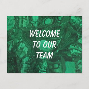 Willkommen bei unserem Team Grünes Edelstein-Mitar Postkarte