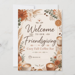 Willkommen bei unserer Friendsgiving-Kaffeebar Einladung